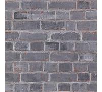 Muriva Urban Brick Grey Wallpaper 161503 - Faux Brick Stone Wall Urban Living