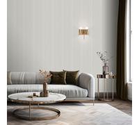 Muriva Venezia Stripe Texture Vinyl Wallpaper - Textured Woven Fabric Effect Wallpaper - Modern Wallpaper for Living Room, Bedroom, Hallway - Decorative Luxury Wallpaper - Gold