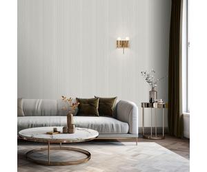 Muriva Venezia Stripe Texture Vinyl Wallpaper - Textured Woven Fabric Effect Wallpaper - Modern Wallpaper for Living Room, Bedroom, Hallway - Decorative Luxury Wallpaper - Gold