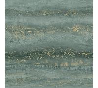 Muriva Vertical Semper Marble Jade/gold Metallic Flat Surface Wallpaper 189505