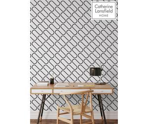 Muriva White/black Geometric 3D Effect Patterned Wallpaper