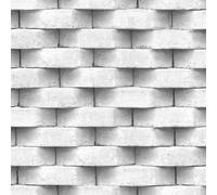 Muriva White Brick Brick Effect Embossed Wallpaper