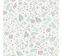 Muriva Wild Fern And Berries Pink White & Green Wallpaper - N06603
