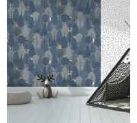 Wild Wood Navy Blue - Blue