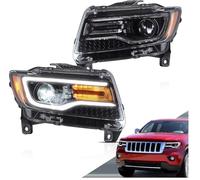 MURKKD Led Projector Headlights Compatible With 4th Gen All Models for Jeep Grand Cherokee WK2 2011-2013, Front Lights w/Startup Animation DRL w/Am