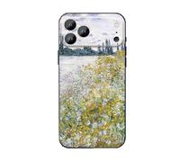 MURLEBAY Compatible with iPhone 17 Pro Case, Banks of The Seine at Vetheuil by Monet Impressionism Case, Famous Art Aesthetic Cover