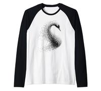 Murmuration of Birds s Swan from a Flock of Birds Raglan Baseball Tee