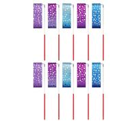 MUROAD 10 Pieces Gym Fitness Ribbons,Gymnastics Ribbons On Sticks for Kids, Fits Artistic Dancing Gymnastics,Circus Carnival Shows,Baton Stick Twirling