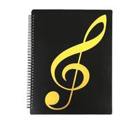 MUROAD A4 Music Folder for Sheet Music, Note Holder, Notes, Eliminates Glare, 60 Pages Music Folder, Spiral Bound, Organiser, Music Storage