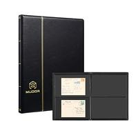 MUROAD Stamp Album, 2 Row 40 Pockets Stamp Collecting Book for Collectors, 10 Sheets Stockbook