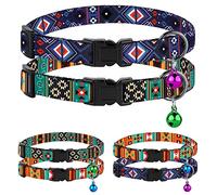 Murom Cat Collar Breakaway 2PCS Adjustable Pattern Tribal Aztec Southwest Safety Pet Collars for Cats Kitten (Aztec + Tribal)