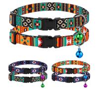 MUROM Cat Collar Breakaway 2PCS Adjustable Tribal + Southwest Safety P