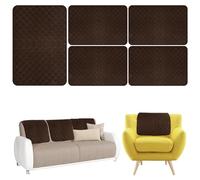 Muross 3Pcs Sofa Headrest Cover Recliner Headrest Protector Soft Polyester Armchair Arm Cover Wear Resistant Anti-Fade Sofa Headrests Covers for Recliner Chair Sofas 57x38cm (Coffee, 5pcs)