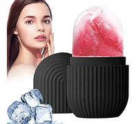 Muross Ice Roller for Face and Eye Reusable Ice Face Roller Ice Cube Mold Puffiness Relief Tighten Skin Silicone Ice Cube Massager for Brightening Skin Anti- wrinkles Reducing Acne(black)