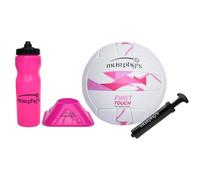 Murphy’s First Touch Gaelic Football Gift Set, Beginner Gaelic Football Training Kit with Ball, Kicking Tee, Handpump and 750ml Water Bottle, Pink