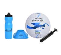 Murphy’s First Touch Gaelic Football Gift Set, Beginner Gaelic Football Training Kit with Ball, Kicking Tee, Handpump and 750ml Water Bottle, Blue