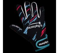 Murphys Gaelic Player’s Gloves, Premium Latex, GAA Superior Grip, Durable and Breathable Design Hook and Loop Closure, Black Blue, 8 - Small