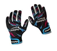 Murphys Gaelic Player’s Gloves, Premium Latex, GAA Superior Grip, Durable and Breathable Design Hook and Loop Closure, Black Blue, 7 - Extra Small