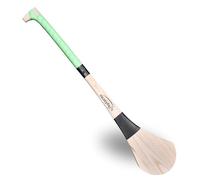 Murphy's Intro Gripped Ash Hurling and Camogie Stick, Pre-Gripped, Official, Durable and Comfy, Begginer Level, Young Player, GAA Fluo Green Grip, Sizes 26 inch
