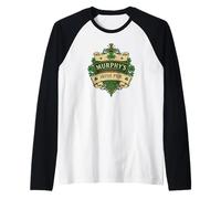 Murphy's Irish Pub St. Patrick's Day 2025 Shamrock Raglan Baseball Tee