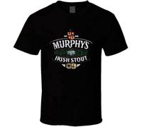 Murphy's Irish Stout Vintage Worn Look T Shirt Black Large
