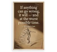 Murphy's Law "If Anything Can Go Wrong It Will" Vintage 12x18 US Made Poster