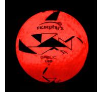 Murphy's LED Light Up Gaelic Training Football, Glow in Dark, Rechargeable & Water-Resistant, Fluo Orange, Premium Rubber Construction, Size 5