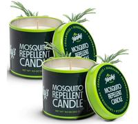 Murphy's Naturals Mosquito Repellent Candle | DEET Free | Made with Plant Based Essential Oils and a Soy/Beeswax Blend | 30 Hour Burn Time | 9oz | 2 Pack