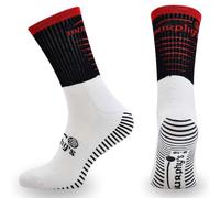 Murphys Socks Pro Mid GAA Grip – Unisex/Mens Adult Sport Socks, Black/Red EU 9-12