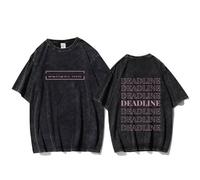 MURQ Deadline Album T-Shirt 2025 World Tour Vintage Graphic Washed Shirt(A,L)