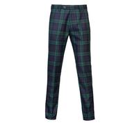 Murray Golf Men's Scottish Formal Polyviscose Tartan Trews in Black Watch - High Waisted Comfortable Fit Trouser - 40W - 31L