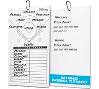 Murray Sporting Goods Baseball Dry Erase Coaches Clipboard | Double-Sided Baseball Lineup Clipboard Dry Erase White Board | Baseball & Softball Gift for Coach