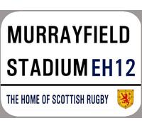 Murrayfield Stadium Metal Street Sign, Rounded Edges Decoration Props Plaque 8X12 Inch