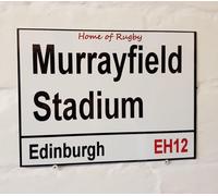 Murrayfield Stadium Street Sign Metal Aluminium Rugby Ground Edinburgh Street Sign 8X12 Inches
