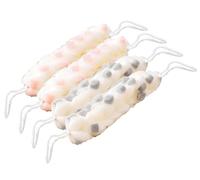 MURRI&MURRDI Back Scrubber Long Loofah for Shower, 4 Pcs Body Sponge Bath Loofah with Handles, Exfoliating Body Scrubber Mesh Sponge for Men & Women Bath Shower Loofah Sponge (B-2Grey+2Pink)