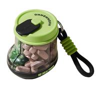 MURRI&MURRDI Daily Pill Bottle Organizer, Lovely Pill Dispenser with 4 Compartments, Travel Pill Organizer with Anti-Mixing & Wide Openings Medication Supplements Organizer (Green)