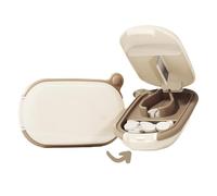 MURRI&MURRDI Small Pill Cutter, Pill Splitter Pill Cutter for Small or Large Pills, Portable Medicine Cutter for Pocket Purse Pill Holder Cutter for Vitamins, Tablets, Medications (A Caramel)