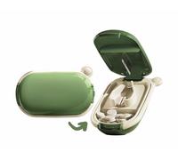 MURRI&MURRDI Tablet Splitter Cutter, Small Pill Splitter Cute Pill Cutter for Small or Large Pills, Portable Medicine Cutter Pocket Purse Medication Cutter for Vitamins (A Green)