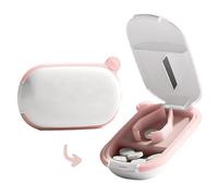 MURRI&MURRDI Tablet Splitter Cutter, Small Pill Splitter Cute Pill Cutter for Small or Large Pills, Portable Medicine Cutter for Pocket Purse Medication Cutter for Vitamins (A Pink)