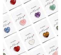 Murrilome No Words Just Hugs Cards with Heart Shape Crystals Stones 24Packs Greeting Cards Keepsake Exchange Card Relationship Gift for Colleagues Family Distance Social Present