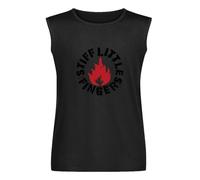 Murt Stiff Little Fingers Punk Sleeveless Men's T-Shirt Unisex Black Vests Tees Tank Tops M