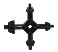 Murtenze 1 Pack 4 in 1 Drill Chuck Key Wrench, 4 Way Black Chuck Key for Home Repair Tools (L)