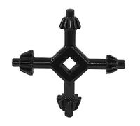 Murtenze 1 Pack 4 in 1 Drill Chuck Key Wrench, 4 Way Black Chuck Key for Home Repair Tools (S)