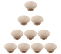 Murtenze 10 Pack 1-1/2 Inch Wood Knobs Unfinished Round Mushroom Shape Wooden Cabinet Pulls Handles Drawer Knobs Dresser Knobs for Drawer Dresser Cupboard Wardrobe