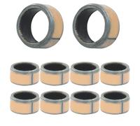 Murtenze 10 Pcs Sleeve Bearings, 6mm Bore 8mm OD 4mm Length Wrapped Oilless Bushings, Plain Bearings for Engineering Machinery, Automotive