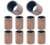 Murtenze 10 Pcs Sleeve Bearings, 8mm Bore 10mm OD 15mm Length Wrapped Oilless Bushings, Plain Bearings for Engineering Machinery, Automotive