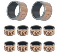 Murtenze 10 Pcs Sleeve Bearings, 8mm Bore 10mm OD 6mm Length Wrapped Oilless Bushings, Plain Bearings for Engineering Machinery, Automotive