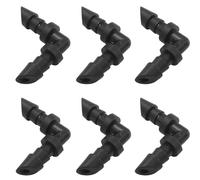 Murtenze 100 Pack Barbed Elbow Fittings, 1/4 Inch Drip Irrigation Fittings Barbed Connectors, Universal Irrigation Elbow for Garden Lawn Irrigation System