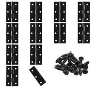 Murtenze 12 Pack 2.5 Inch Door Hinge Cabinet Hinge,Black Butt Hinges Ball Bearing Window Outdoor Hinges with Mounting Screws
