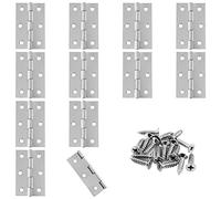 Murtenze 12 Pack 2.5 Inch Door Hinge Cabinet Hinge,Silver Butt Hinges Ball Bearing Hinges Window Hinges Outdoor Hinges with Mounting Screws